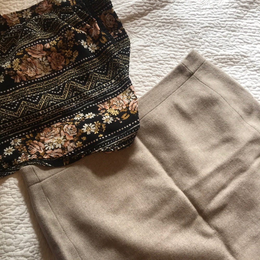 Wool J Crew Skirt